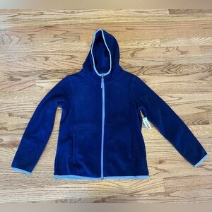 NWT Amazon Essentials Polar Fleece Full Zip Hooded Fleece size Large (10)
